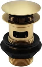 Image of Brushed Brass Slotted Easy Clean Click Clack Basin Waste - Fast Delivery