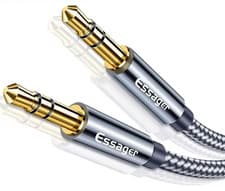 Image of Essager 3.5mm Stereo Jack Audio Aux Braided Cable Male to Male. 0.5m - 5m