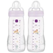 Image of MAM Easy Active Bottles | 2 Pack (2 x 330ml) | Fast Flow MAM Teats Size 3 | Baby