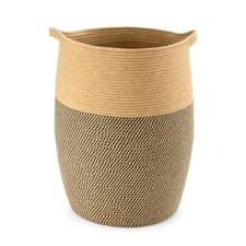 Image of 105L Spacious Laundry Basket High Wicker Laundry Hamper Handwoven Basket 65 cm