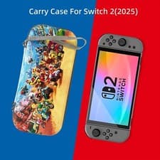Image of Mario Kart World Carry Case for Nintendo Switch 2 with Mario thumb Caps