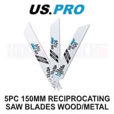 Image of US PRO Tools 5 X 150MM Reciprocating Saw Blade For Wood US922HF 9166