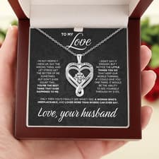 Image of To My Love Eternal Heart Double layered Heart shaped Necklace With Gift Box For 