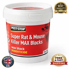 Image of Pest-Stop Systems Super Rat & Mouse Killer Max Wax Blocks PRCPSWB03