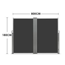 Image of Outdoor Retractable Privacy Side Awning Garden Sun Shade Shelter