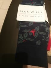 Image of BNWT JACK WILLS MEN'S HOLLY SOCKS X 3 RRP £15.00