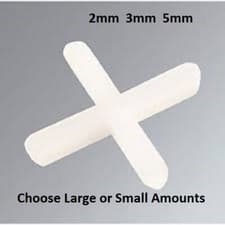 Image of Tile Spacers For Wall & Floors Tiling Spacer Cross For Grout Line - 2mm 3mm 5mm
