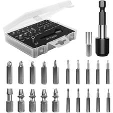 Image of Damaged Screw Extractor Set,22 PCS Stripped Screw Extractor Kit, HSS SM6