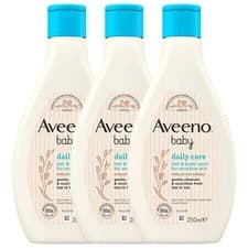 Image of Aveeno Baby Hair &Body Wash for Sensitive Skin Daily Care Newborn Pack 3 x 400ml