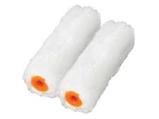 Image of Faithfull Medium Pile Mini Roller Refills 100mm (4in) Pack of 2