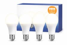Image of 12W EDISON SCREW (E27) LED LIGHT BULB 4 Pack - Warm (3000K) / Daylight (6500K)