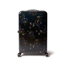 Image of Ted Baker Midnight Bloom Large Suitcase 4 Wheel Luggage Travel Floral 122L