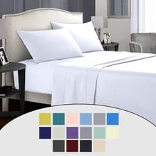 Image of 400 Thread Count Bed Sheets 100% Egyptian Cotton 40cm Extra Deep Fitted Sheet