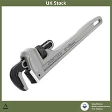 Image of Pro-Grade Aluminum Straight Pipe Wrench 10-inch 250mm Adjustable Plumbing Tool