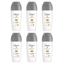 Image of 6 X 50ml Dove Invisible Dry Roll On Deodorant 48h Anti-Perspirant Alcohol Free