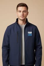 Image of Personalised Custom Print/Emb Softshell Jacket Full Zip Workwear With Text Logo