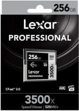 Image of LEXAR Professional 256GB CompactFlash Card CFast 2.0 Up to 525MBs LC256CRBAP3500