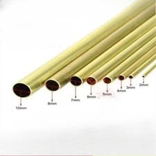 Image of Square / Round Brass Tube Metal Model Various Sizes Brass Square Tube Hollow
