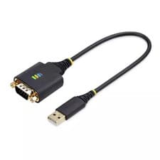 Image of StarTech 1ft (30cm) USB to Serial Adapter Cable COM Retention Interchangeable...