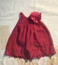 Image of Monsoon Baby Girl Occasion Dress 0-3 Months Party Pink Sequin Wedding Summer