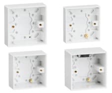Image of Pattress Boxes 1Gang Socket Single 16mm 35mm 25mm 47mm Surface