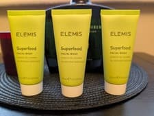 Image of Elemis Superfood Facial Wash Prebiotic Gel Cleanser (3 x 30ml=90ml) FOIL SEALED
