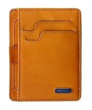 Image of RICCO Italian Leather Front Pocket RFID Thin Cardholder Minimalist Wallet S11