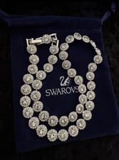 Image of Swarovski Angelic Necklace Silver 16 Inch Includes Box and Bag New