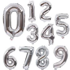 Image of 16" Foil Number Balloons letter Air Cheap Birthday Age Party Wedding Anniversary