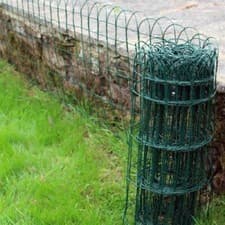 Image of 10m X 0.4m Green PVC Coated Border Fence Garden Edging Fencing Net