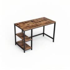 Image of Industrial Style Computer Desk with Shelves