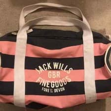 Image of Jack Wills womens bag sports gym travel holdall 100% cotton