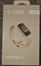 Image of Google Fitbit Charge 6 Activity Tracker , Porcelain / Silver Aluminium