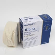 Image of Elasticated Tubular Support Bandage Size B. 6.25cm Flat Width x 10m. Full Roll.
