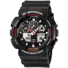 Image of CASIO Baby G Shock Watch With Resin Strap Water Resistant Black - GA-100-1A4ER