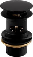 Image of Bristan W BASIN04 BLK Round Basin Clicker Waste Slotted, Black