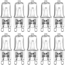 Image of 10/12 PK G9 Halogen Bulbs 25W/28W Warm White Filament Lamp Capsule LED Bulb 230V