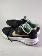 Image of New NIKE REVOLUTION 6 Black YOUTH Size 4, DD1096-005 Shoes 