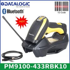 Image of Datalogic PM9100-433RBK10 PowerScan PM9100 1D Wireless IP65 Barcode Scanner Kit