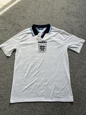 Image of Retro England Home Shirt Euro 96 - Size Large Brand New