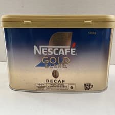 Image of Nescafe Gold Blend Rich Aroma & Smooth Decaff Instant Coffee Granules 500g Tin