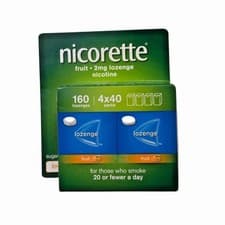 Image of 4 X 40 Nicorette nicotine | Fruit Flavour | 2mg Sugar-Free | Total 160 Lozenges