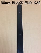 Image of Kitchen Worktop Edging Trim BLACK END CAP 30mm with screws *BRAND NEW* *CHEAP*