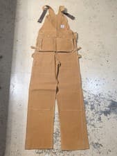 Image of NOS Carhartt 66FB Duck Canvas Unlined Bibs Mens 30x34 Carpenter Nail Apron USA