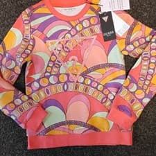 Image of SALE NEW GUESS CROPPED STYLE GIRLS SWEATSHIRT STYLE J3GQ01 SIZE 7 YEARS 14 YEARS