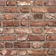 Image of Classic Brick Effect Wallpaper A28901 Red Grandeco Realistic Textured Vinyl