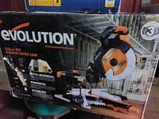 Image of Evolution R255SMS+ 255mm Sliding Mitre Saw 45° 2,000W TCT Multi-Material Blade