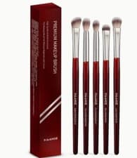 Image of MAANGE 5pcs Eyeshadow Brush Contour brush, detail colouring brush, RED & BOXED