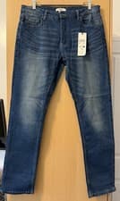 Image of Firetrap Men’s Stretch Jeans Dark Blue Size W34/32L Brand New