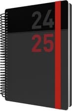Image of Collins Delta A5 Mid Year Diary 2024-25 Day to Page Academic Planner Red